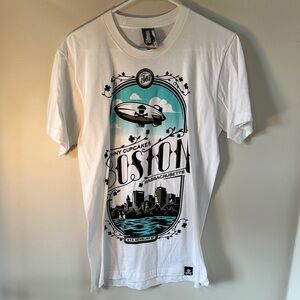 Johnny Cupcakes White Boston Skyline